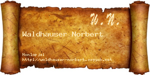 Waldhauser Norbert névjegykártya